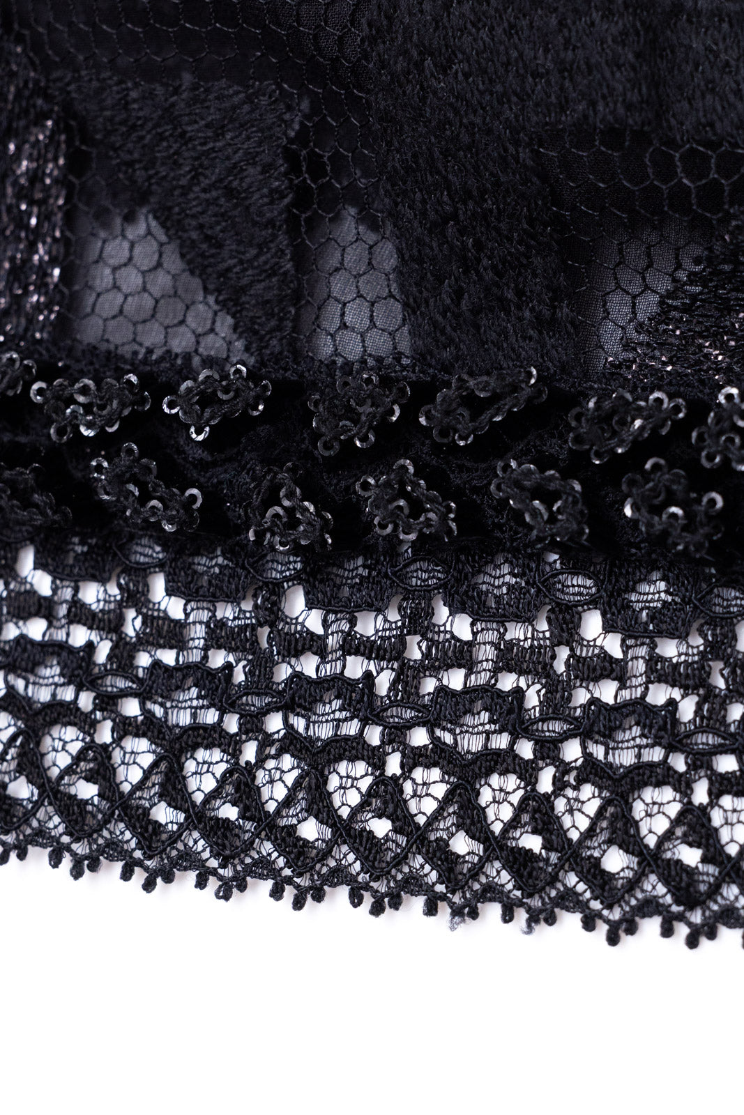 CHANEL 09C Black Jewel Embellished Mesh Lesage Tweed Cardigan Jacket Tops 34 36 シャネル ブラック ジュエリー ビーズ メッシュレース カーディガン ジャケット トップス 即発 - TC JAPAN
