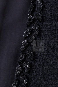 CHANEL 09C Black Jewel Embellished Mesh Lesage Tweed Cardigan Jacket Tops 34 36 シャネル ブラック ジュエリー ビーズ メッシュレース カーディガン ジャケット トップス 即発 - TC JAPAN