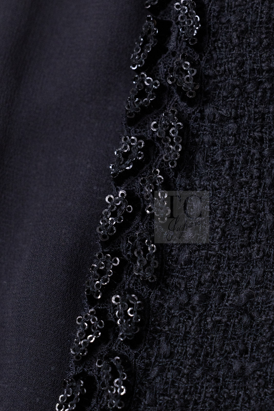 CHANEL 09C Black Jewel Embellished Mesh Lesage Tweed Cardigan Jacket Tops 34 36 シャネル ブラック ジュエリー ビーズ メッシュレース カーディガン ジャケット トップス 即発 - TC JAPAN