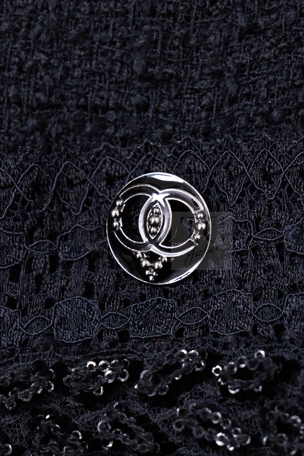 CHANEL 09C Black Jewel Embellished Mesh Lesage Tweed Cardigan Jacket Tops 34 36 シャネル ブラック ジュエリー ビーズ メッシュレース カーディガン ジャケット トップス 即発 - TC JAPAN