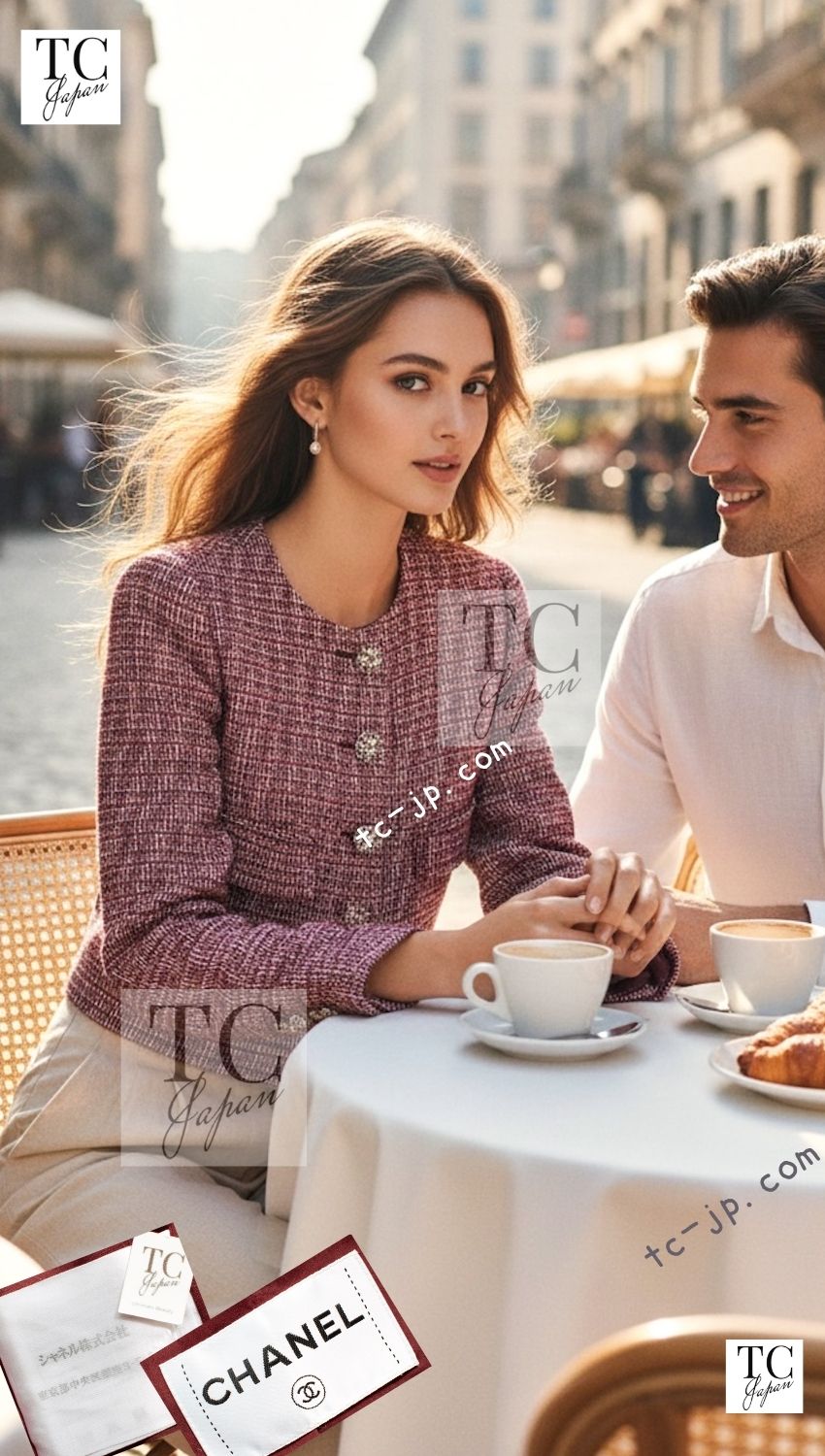 CHANEL 15C Red Multi Gripoix Button Tweed Jacket 36 38 シャネル レッド マルチカラー グリポア 宝石 ボタン ツイード ジャケット 即発