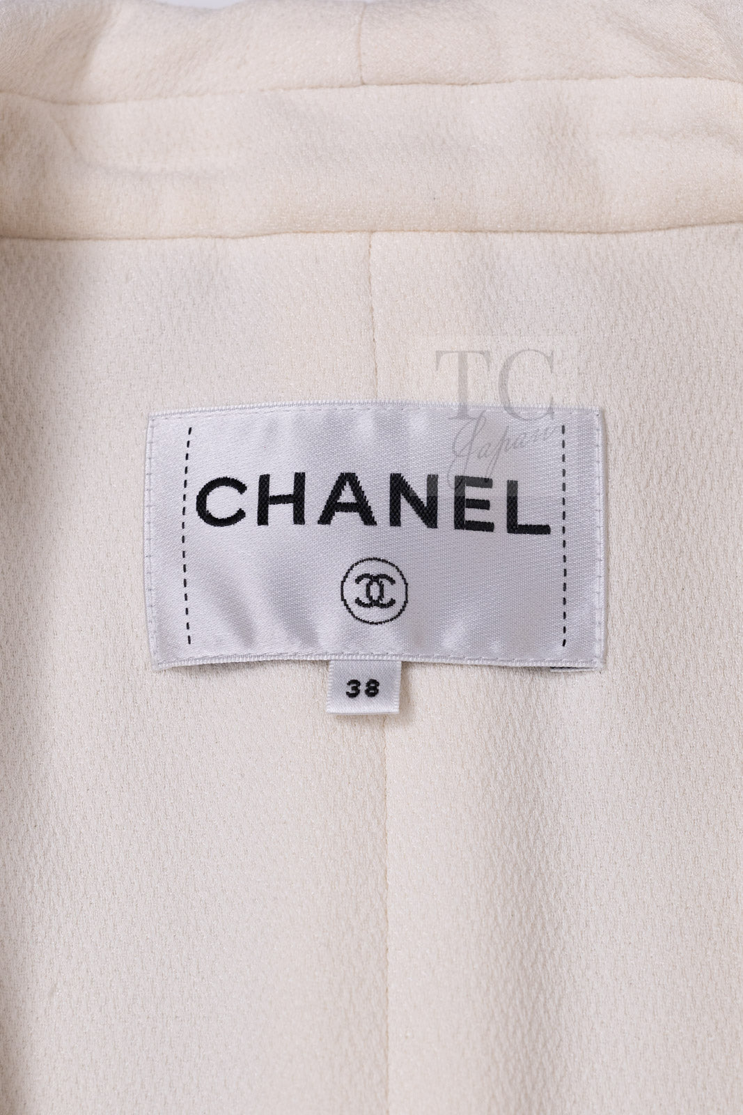 シャネル CHANEL ジャケット 22C ブラック ホワイト カラー 襟 シルク クレイプ ジャケット 38