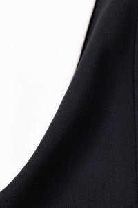 CHANEL Jacket 22C Black White Sailor Collar Silk Crepe 38 シャネル ブラック ホワイト カラー 襟 シルク クレイプ ジャケット