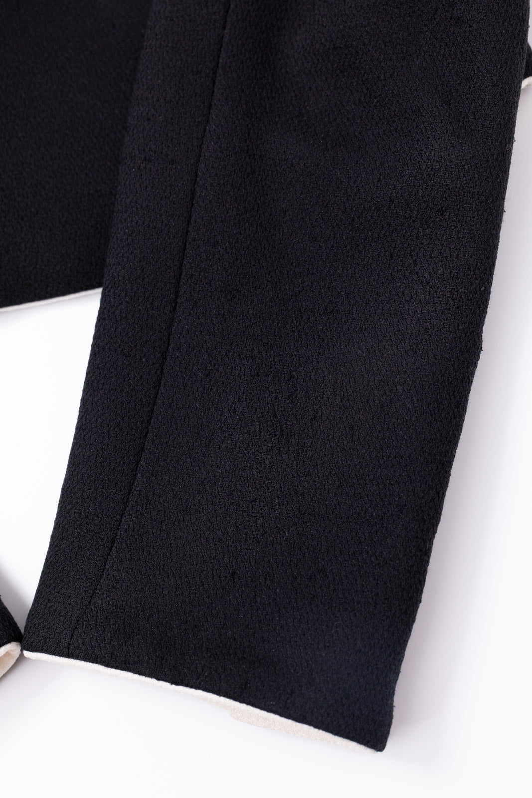 CHANEL Jacket 22C Black White Sailor Collar Silk Crepe 38 シャネル ブラック ホワイト カラー 襟 シルク クレイプ ジャケット