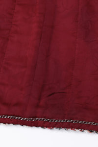CHANEL 10A Red Black Ivory Wool Tweed Jacket 36 シャネル レッド ブラック アイボリー ウール ツイード ジャケット