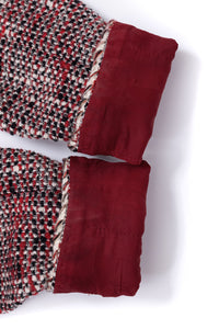 CHANEL 10A Red Black Ivory Wool Tweed Jacket 36 シャネル レッド ブラック アイボリー ウール ツイード ジャケット