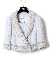 CHANEL 13C multicolor tweed fringe women's jacket / シャネル レディース マルチカラー ツイード フリンジ ジャケット