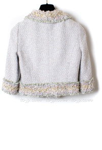 CHANEL 13C multicolor tweed fringe women's jacket / シャネル レディース マルチカラー ツイード フリンジ ジャケット