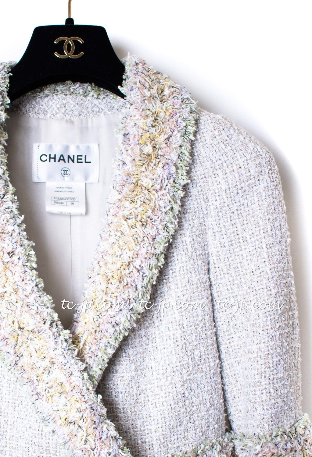 CHANEL 13C multicolor tweed fringe women's jacket / シャネル レディース マルチカラー ツイード フリンジ ジャケット