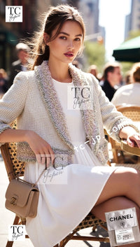 CHANEL 13C multicolor tweed fringe women's jacket / シャネル レディース マルチカラー ツイード フリンジ ジャケット