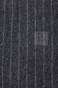 Chanel 18pf Charcoal Grey Striped Wool Jacket 20