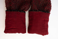 CHANEL Jacket 11A Red Black Gold Metallic Fantasy Tweed 40