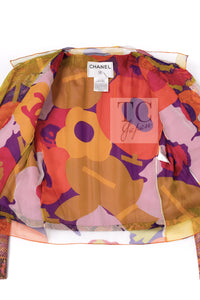 CHANEL 00T Orange Brown Python Leather Jacket 38 シャネル オレンジ ブラウン 高級パイソン レザー ジャケット