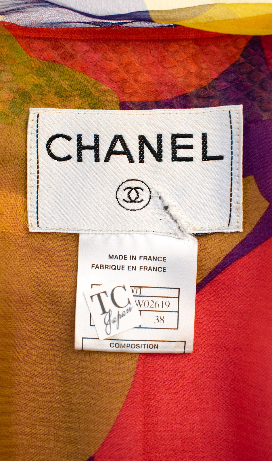 CHANEL 00T Orange Brown Python Leather Jacket 38 シャネル オレンジ ブラウン 高級パイソン レザー ジャケット