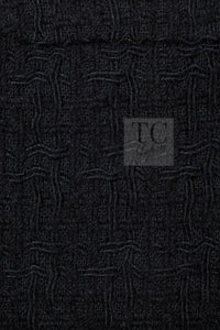 CHANEL 16PF Black Braid Trim Zipper Wool Tweed Jacket 36 16