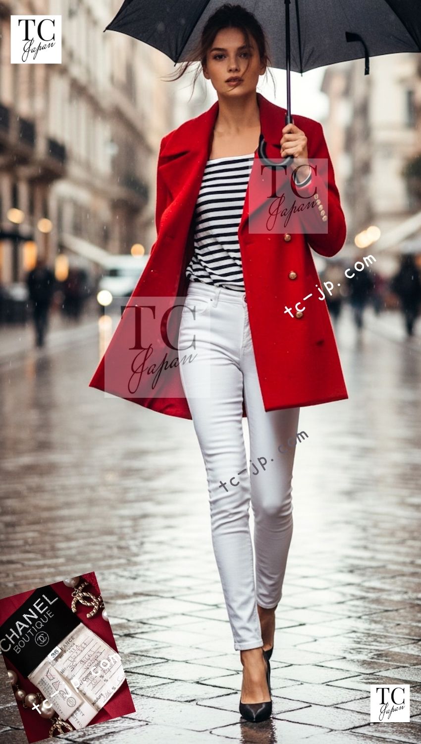 CHANEL 93A Vintage Red Sequin Wool Jacket Coat 38 40 42 シャネル ヴィンテージ レッド スパンコール ウール ジャケット コート 即発