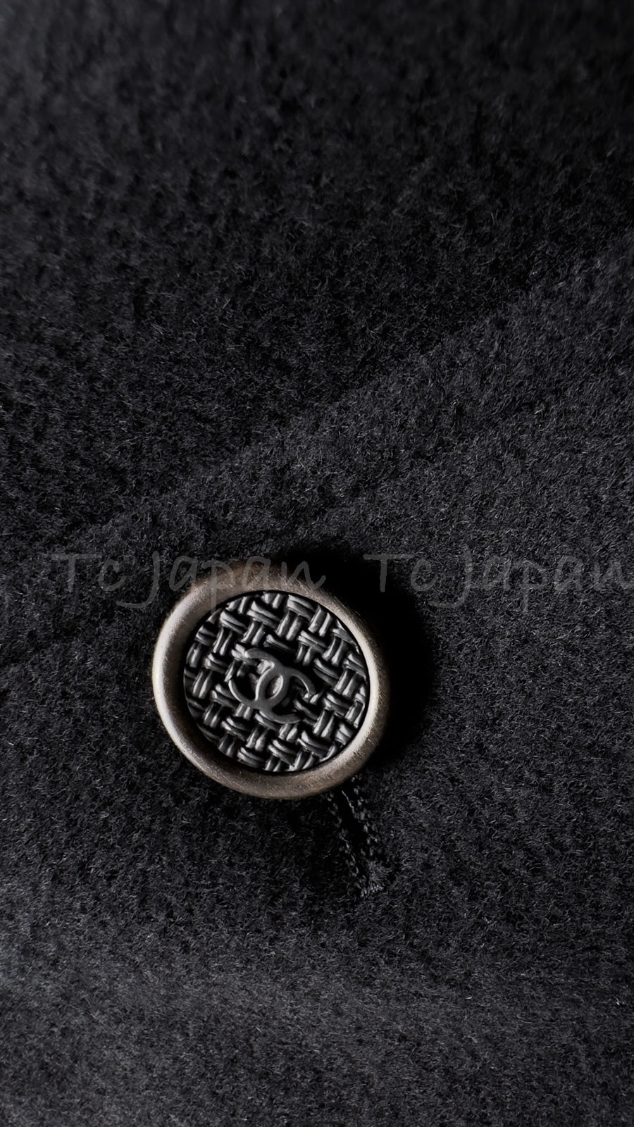 CHANEL 05A Vintage Black Soft Light Cashmere A-line Long Coat 38 40 シャネル ヴィンテージ ブラック カシミア ロング コート 即発