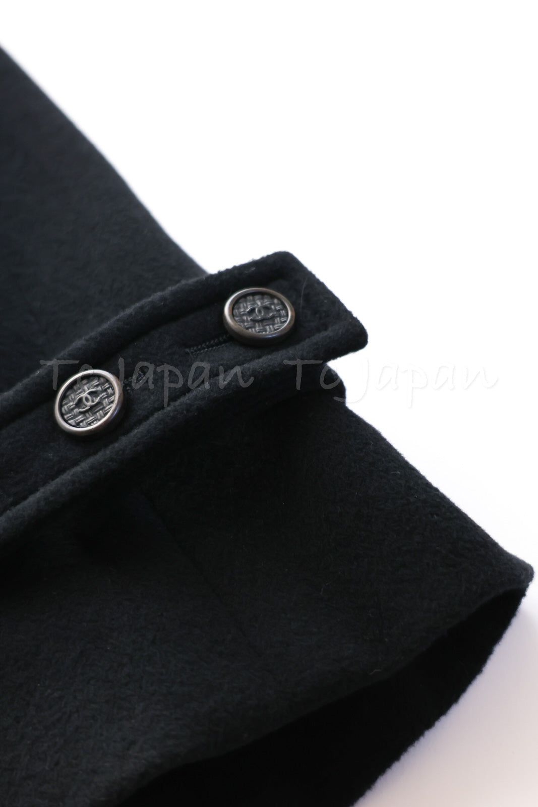 CHANEL 05A Vintage Black Soft Light Cashmere A-line Long Coat 38 40 シャネル ヴィンテージ ブラック カシミア ロング コート 即発