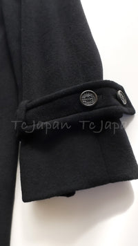 CHANEL 05A Vintage Black Soft Light Cashmere A-line Long Coat 38 40 シャネル ヴィンテージ ブラック カシミア ロング コート 即発
