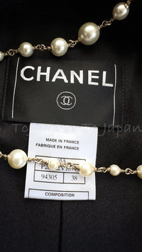 CHANEL 05A Vintage Black Soft Light Cashmere A-line Long Coat 38 40 シャネル ヴィンテージ ブラック カシミア ロング コート 即発