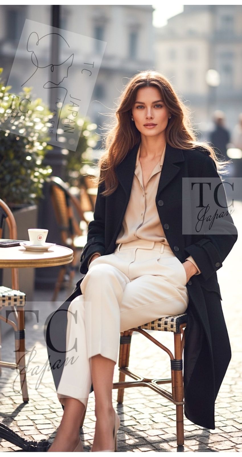 CHANEL 05A Vintage Black Soft Light Cashmere A-line Long Coat 38 40 シャネル ヴィンテージ ブラック カシミア ロング コート 即発