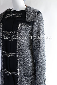 CHANEL 11A Black Gray Wool Duffle Coat 36 38 シャネル ブラック・グレー・ウール・ダッフルコート 即発