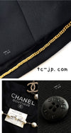 CHANEL 96A Vintage Black Wool 100 Gold CC Logo Buttons Jacket 38 シャネル ヴィンテージ ブラック ウール100% ゴールド CCボタン ジャケット 即発