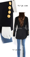 CHANEL 96A Vintage Black Wool 100 Gold CC Logo Buttons Jacket 38 シャネル ヴィンテージ ブラック ウール100% ゴールド CCボタン ジャケット 即発