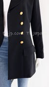 CHANEL 96A Vintage Black Wool 100 Gold CC Logo Buttons Jacket 38 シャネル ヴィンテージ ブラック ウール100% ゴールド CCボタン ジャケット 即発