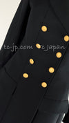 CHANEL 96A Vintage Black Wool 100 Gold CC Logo Buttons Jacket 38 シャネル ヴィンテージ ブラック ウール100% ゴールド CCボタン ジャケット 即発