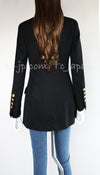 CHANEL 96A Vintage Black Wool 100 Gold CC Logo Buttons Jacket 38 シャネル ヴィンテージ ブラック ウール100% ゴールド CCボタン ジャケット 即発