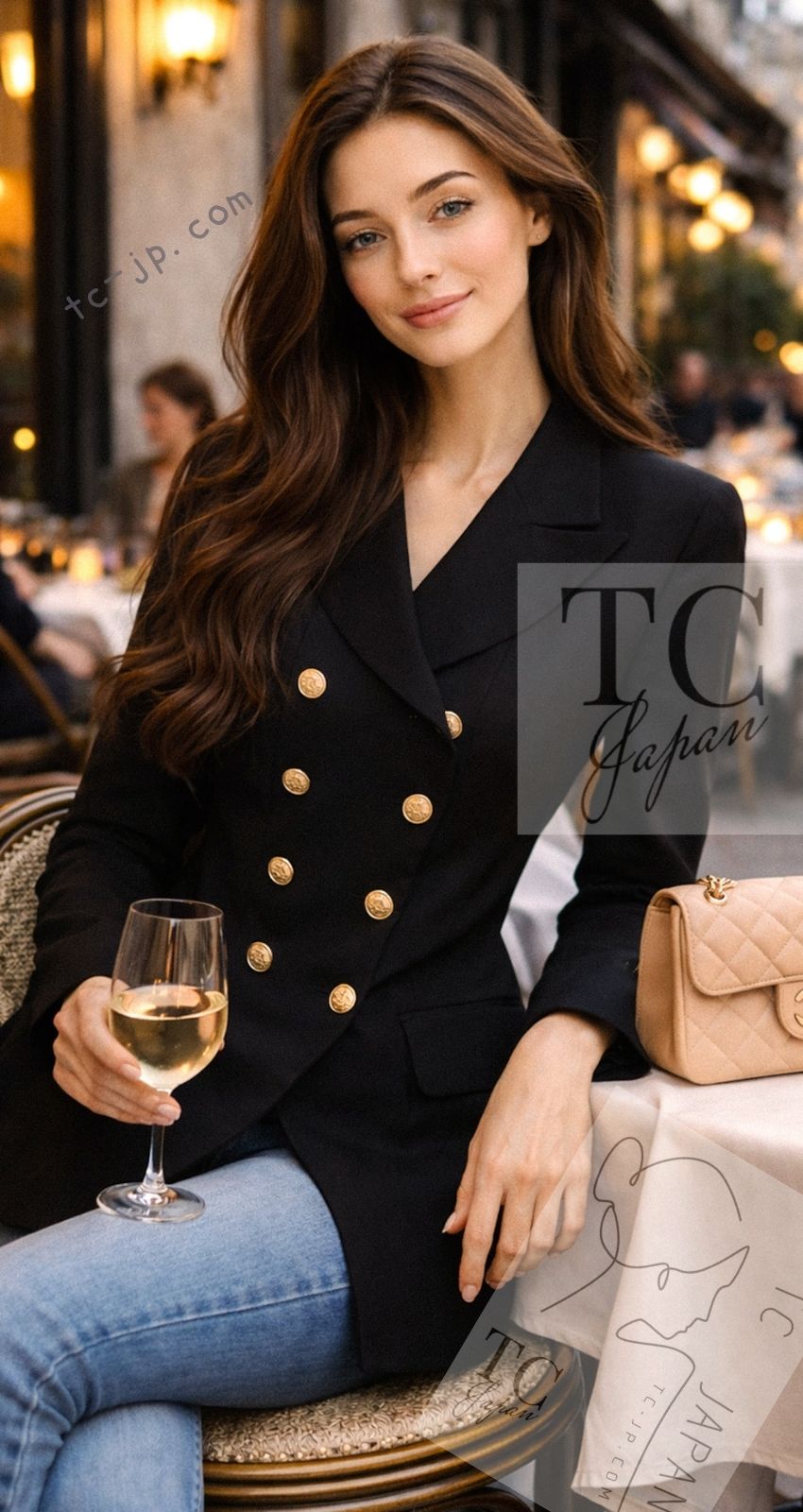 CHANEL 96A Vintage Black Wool 100 Gold CC Logo Buttons Jacket 38 シャネル ヴィンテージ ブラック ウール100% ゴールド CCボタン ジャケット 即発