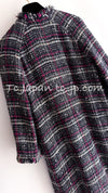 CHANEL 07S Navy White Pink Multicolor Tweed Coat 36 38 シャネル ネイビー ピンク ホワイト マルチカラー ツイード コート 即発