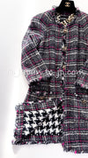 CHANEL 07S Navy White Pink Multicolor Tweed Coat 36 38 シャネル ネイビー ピンク ホワイト マルチカラー ツイード コート 即発