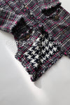 CHANEL 07S Navy White Pink Multicolor Tweed Coat 36 38 シャネル ネイビー ピンク ホワイト マルチカラー ツイード コート 即発