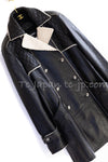 CHANEL 11A Black Matelasse Lambskin Leather Double Coat 36 シャネル ブラック マトラッセ ラムスキン レザー ダブル コート 即発