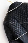 CHANEL 11A Black Matelasse Lambskin Leather Double Coat 36 シャネル ブラック マトラッセ ラムスキン レザー ダブル コート 即発