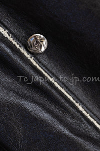 CHANEL 11A Black Matelasse Lambskin Leather Double Coat 36 シャネル ブラック マトラッセ ラムスキン レザー ダブル コート 即発