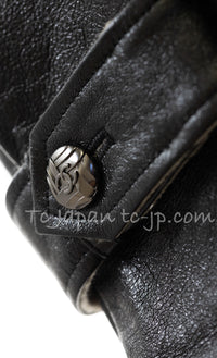 CHANEL 11A Black Matelasse Lambskin Leather Double Coat 36 シャネル ブラック マトラッセ ラムスキン レザー ダブル コート 即発