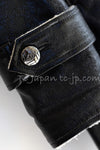 CHANEL 11A Black Matelasse Lambskin Leather Double Coat 36 シャネル ブラック マトラッセ ラムスキン レザー ダブル コート 即発