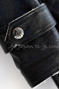 CHANEL 11A Black Matelasse Lambskin Leather Double Coat 36 シャネル ブラック マトラッセ ラムスキン レザー ダブル コート 即発