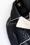 CHANEL 11A Black Matelasse Lambskin Leather Double Coat 36 シャネル ブラック マトラッセ ラムスキン レザー ダブル コート 即発