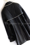 CHANEL 11A Black Matelasse Lambskin Leather Double Coat 36 シャネル ブラック マトラッセ ラムスキン レザー ダブル コート 即発