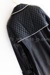 CHANEL 11A Black Matelasse Lambskin Leather Double Coat 36 シャネル ブラック マトラッセ ラムスキン レザー ダブル コート 即発