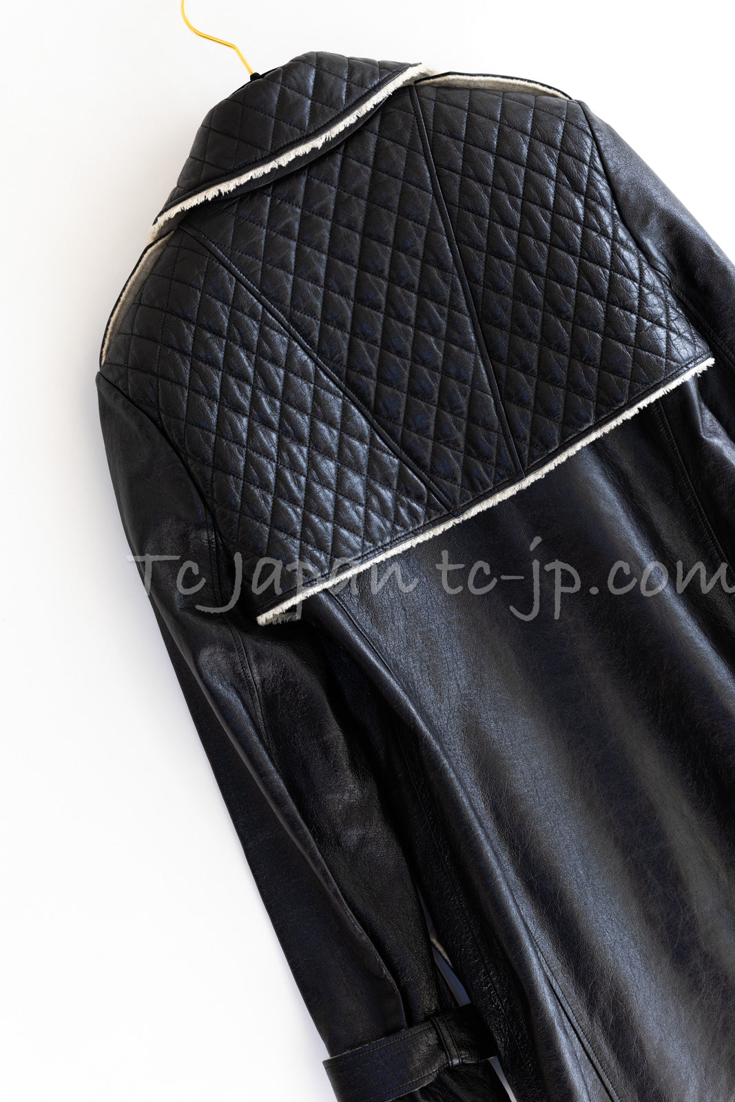 CHANEL 11A Black Matelasse Lambskin Leather Double Coat 36 シャネル ブラック マトラッセ ラムスキン レザー ダブル コート 即発
