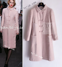 CHANEL 06PF Pale Pink Wool Long Coat 36 シャネル 淡いピンク ウール ロング コート 即発