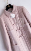 CHANEL 06PF Pale Pink Wool Long Coat 36 シャネル 淡いピンク ウール ロング コート 即発