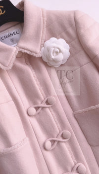 CHANEL 06PF Pale Pink Wool Long Coat 36 シャネル 淡いピンク ウール ロング コート 即発