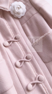 CHANEL 06PF Pale Pink Wool Long Coat 36 シャネル 淡いピンク ウール ロング コート 即発