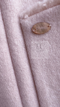 CHANEL 06PF Pale Pink Wool Long Coat 36 シャネル 淡いピンク ウール ロング コート 即発